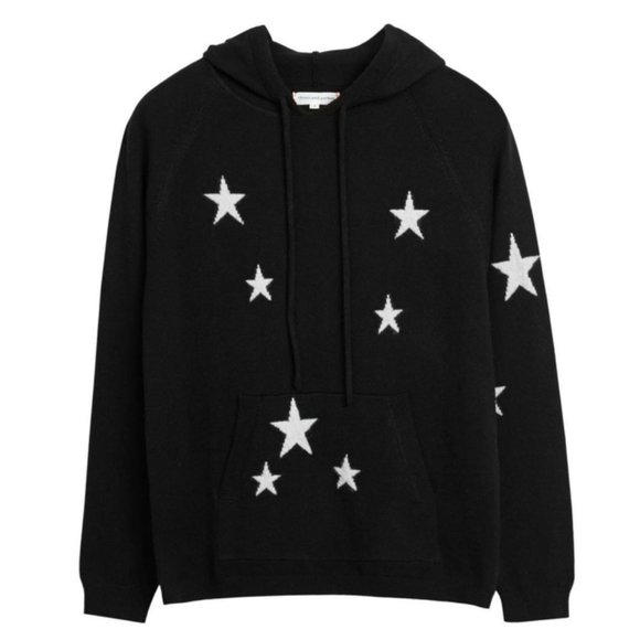 Chinti & Parker Black Cashmere Star Hoodie - Picture 2 of 2